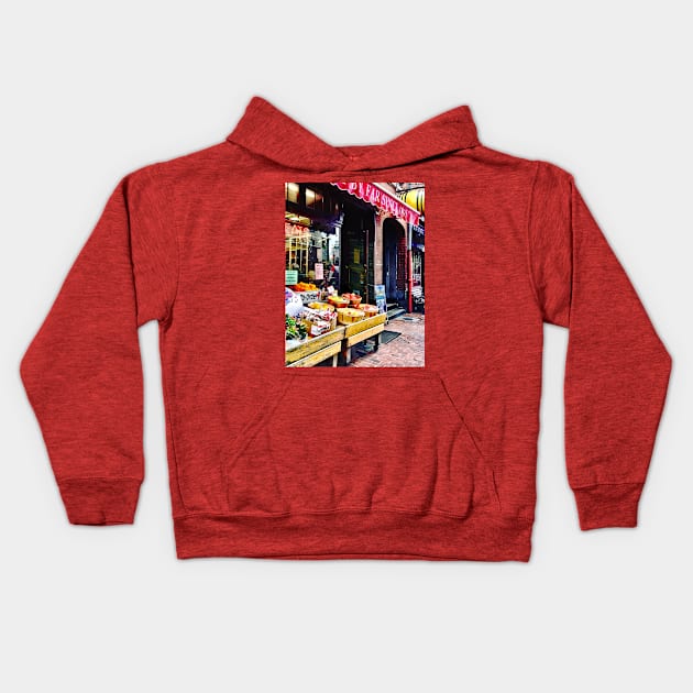 Boston MA - Fruit Stand Kids Hoodie by SusanSavad